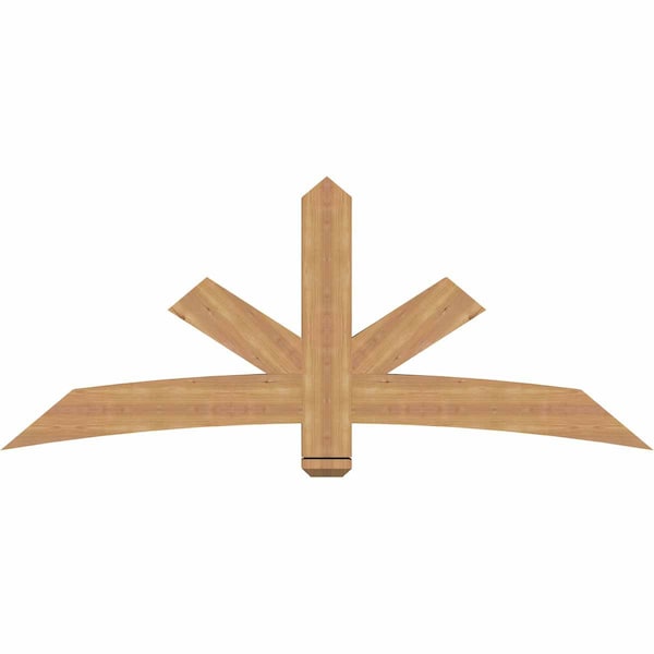 Ekena Millwork Alberta Smooth Timber Gable Bracket, Western Red Cedar, 72"W x 30"H x 3 1/2"D x 5 1/2"F, 10/12 Pitch GBW072X30X0406ALB00SWR - main